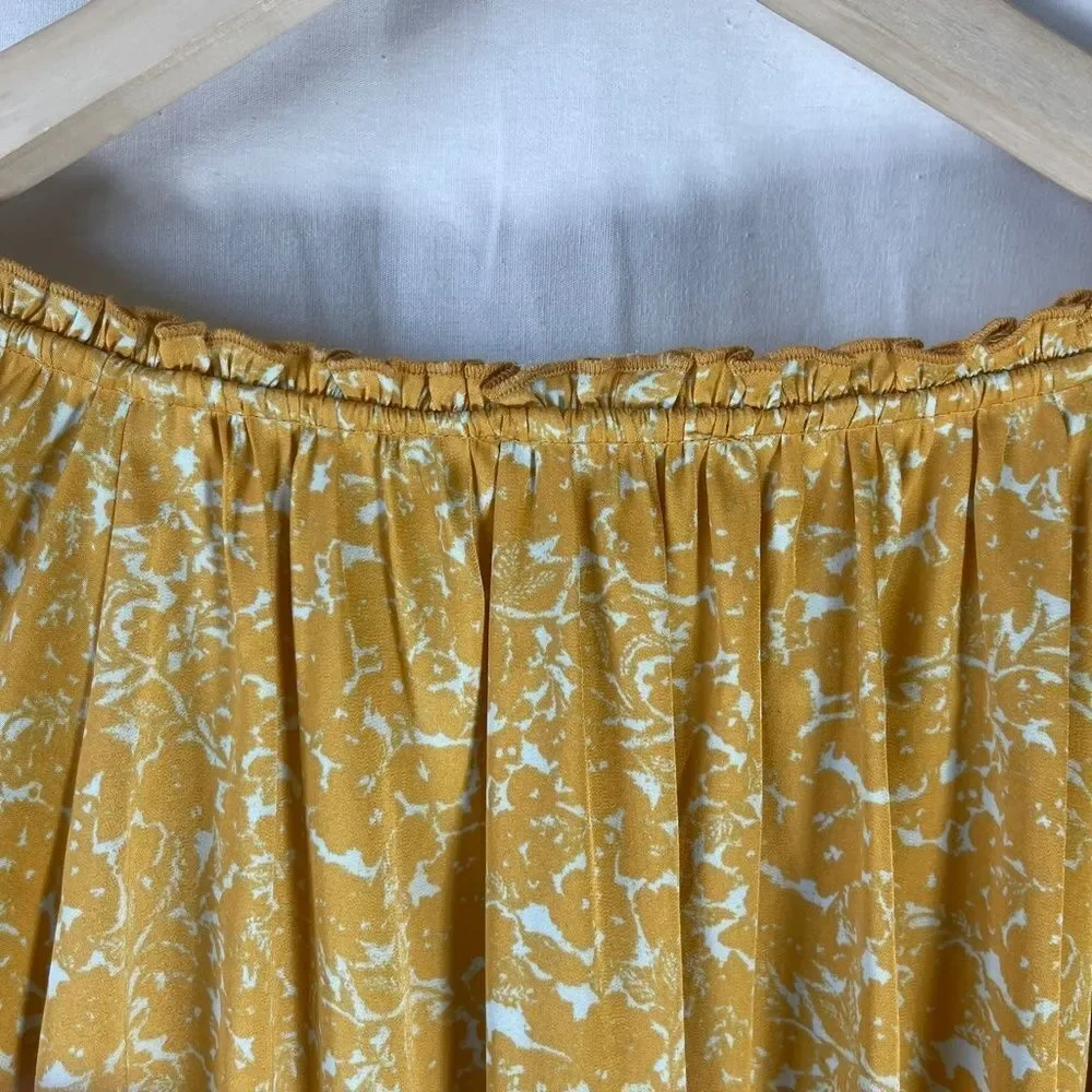 Intimately Free People All Tucks Yellow Floral Printed‎ Thong Back Bodysu…